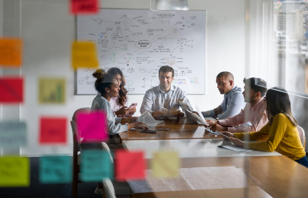 Newcastle business owner meeting with marketing agency to discuss strategy and agency fit